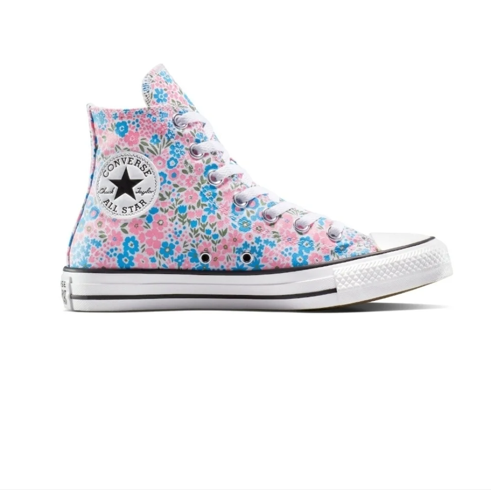 Converse Chuck Taylor All Star Floral High Top Sneakers Womens 8.5 Pink Blue NWT - Picture 6 of 8